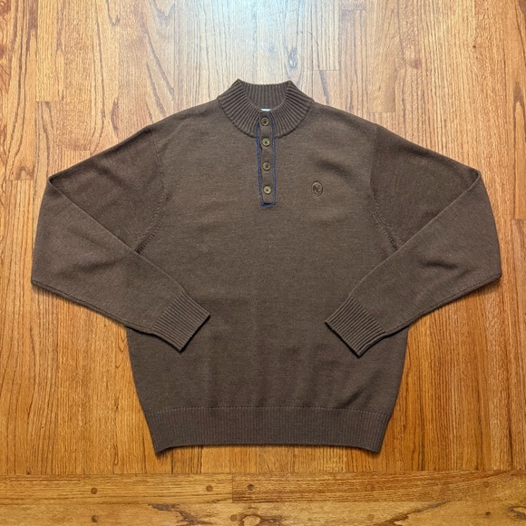 Peter Millar brown extrafine merino wool sweater size L